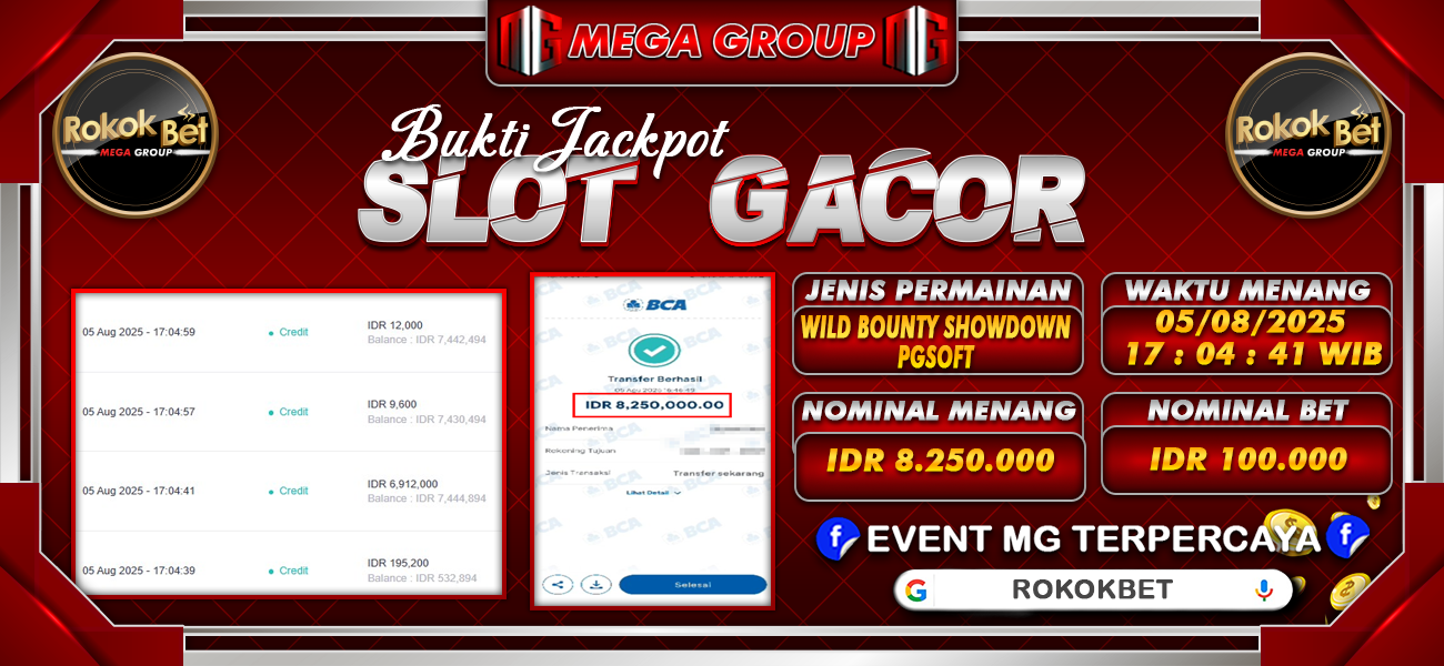 Bukti JP situs Rokokbet hari Selasa, 05 Agustus 2025