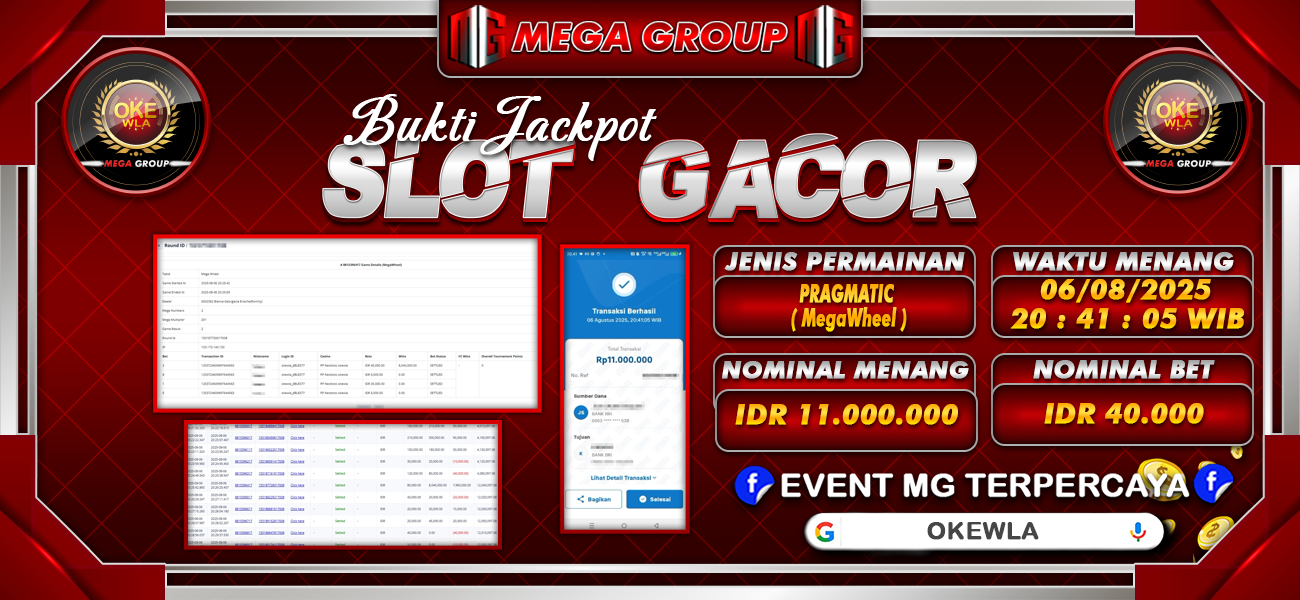 Bukti JP situs Okewla hari Rabu, 06 Agustus 2025