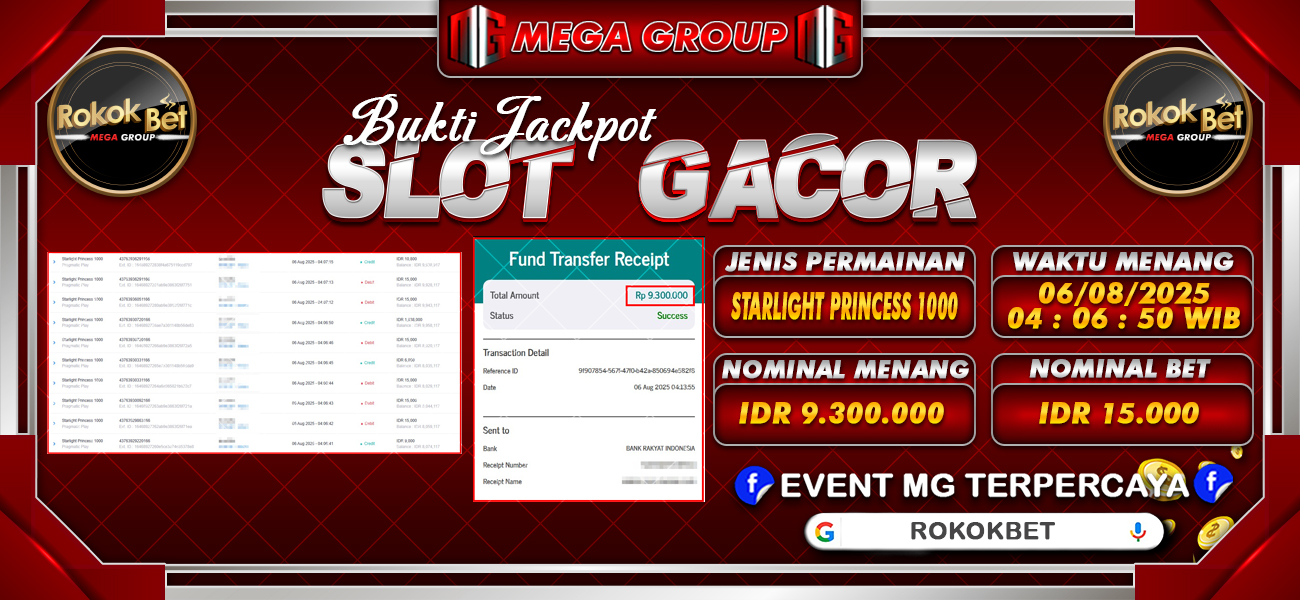 Bukti JP situs Rokokbet hari Rabu, 06 Agustus 2025