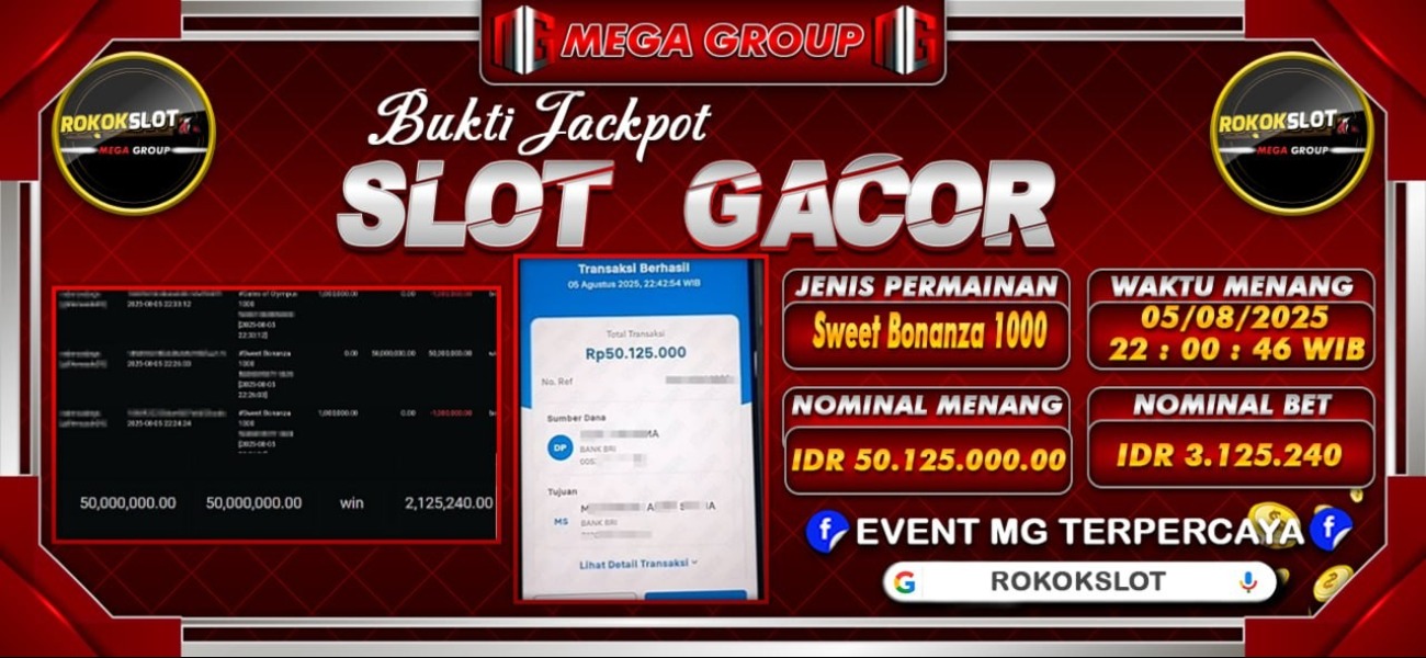 Bukti JP situs Rokokslot hari Selasa, 05 Agustus 2025