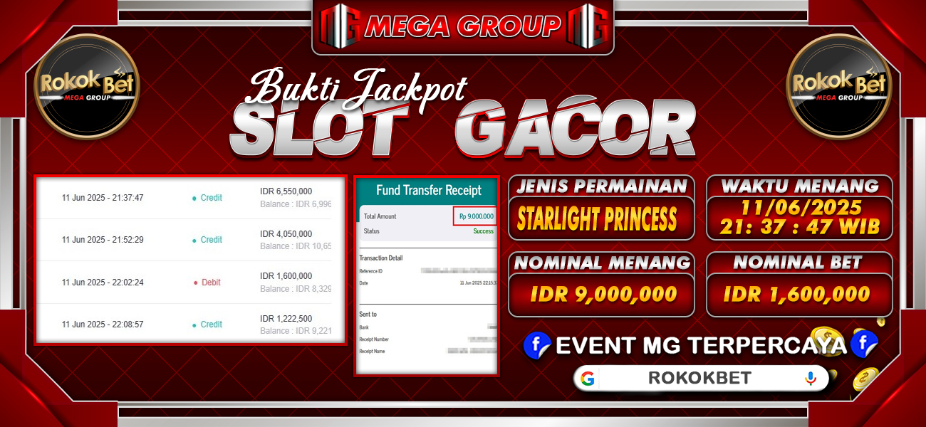 Bukti JP situs Rokokbet hari Kamis, 12 Juni 2025